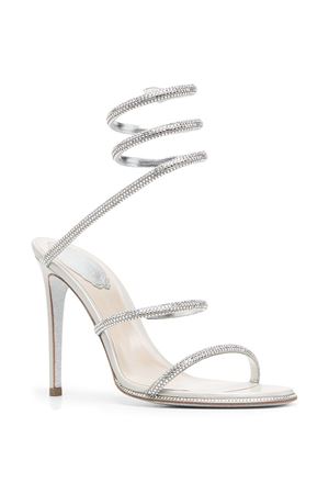 Silver-tone Cleo calf leather sandals RENE CAOVILLA | C10416105R001V232GREY